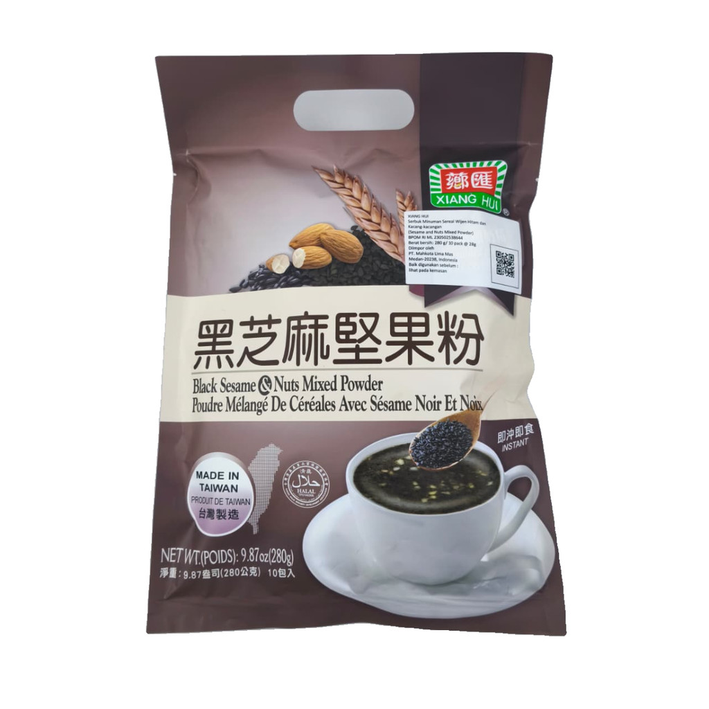 Xiang Hui Black Sesame & Nuts Mixed Powder 280gr Minuman Wijen Hitam Kacang Sehat