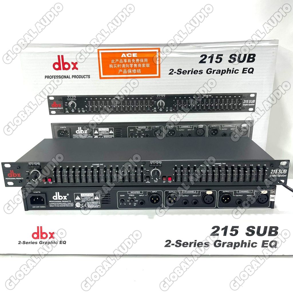 GA - Equaliser DBX 215 Sub & 215 Grade A 2Series Graphic EQ Equalizer Dbx215sub dan Dbx215 Bagus ( B