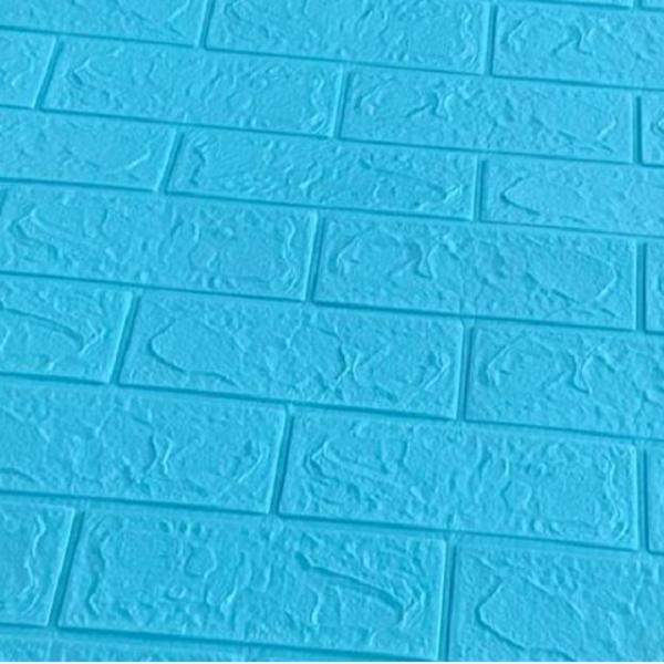 Wallpaper 3D Brickfoam Bata 70cm x 77cm - Variasi Warna -Hijau, Biru, Abu dan Pink - Jati - Kayu - B