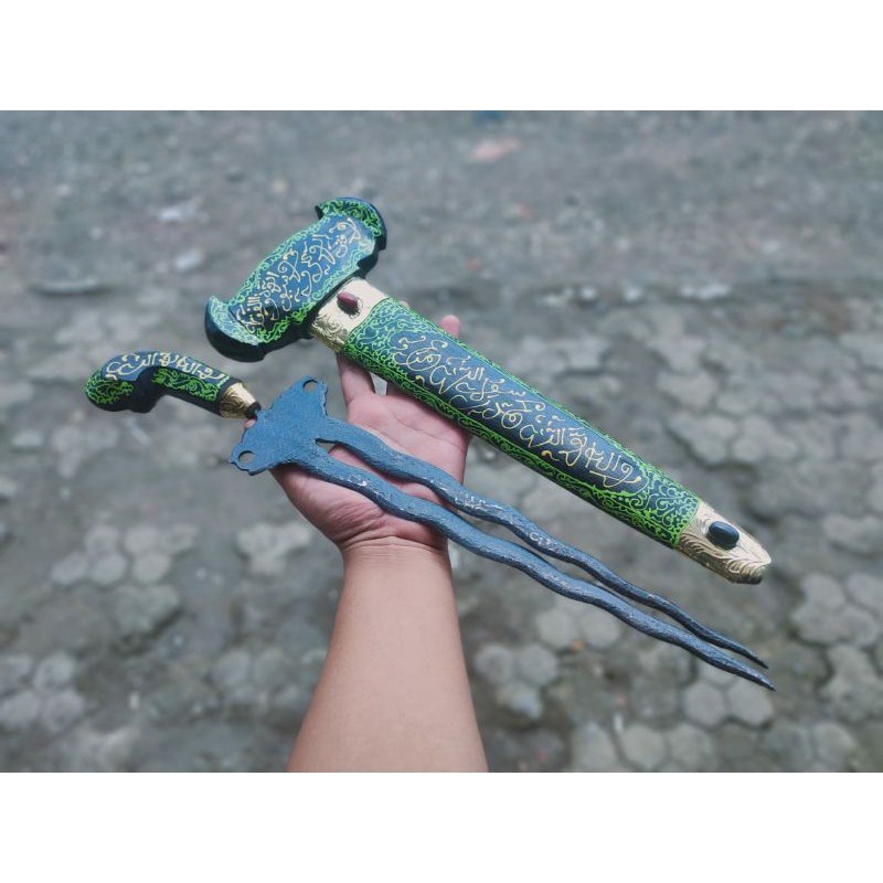 COD Keris pamor bilah dua keris koleksi bukan mainan