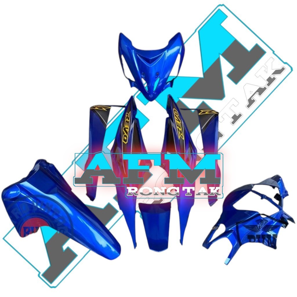 cover body halus fullset honda revo lama bodi halus full set revo old set stiker warna biru