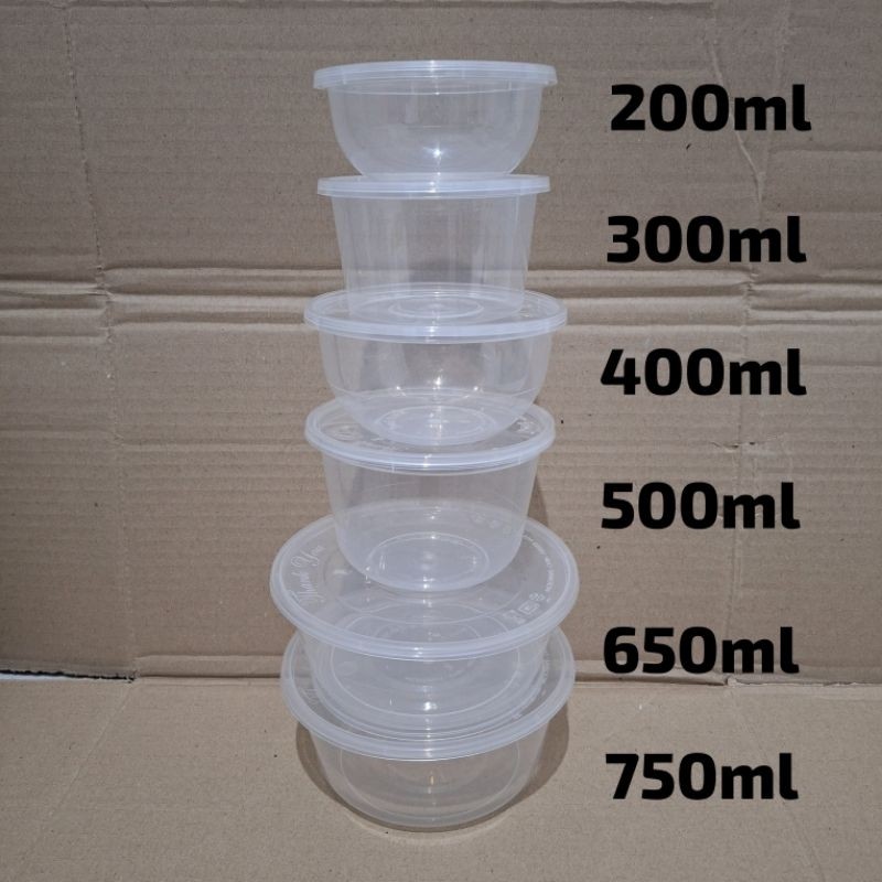 THINWALL / CUP / MANGKOK UK 200ml, 300ml, 400ml, 500ml, 650ml, 750ml & 1000m MERK VICTORY / LUX isi 