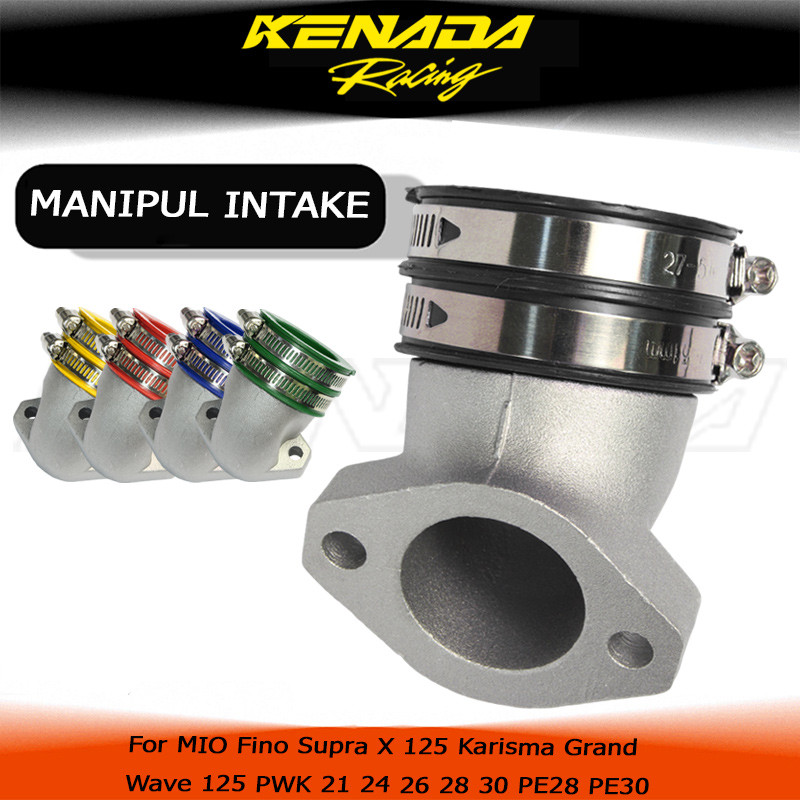 Manipol Karbu Intake Manifold 4 Valve MIO Fino Supra X 125 Karisma Grand Wave 125 PWK 21 24 26 28 30