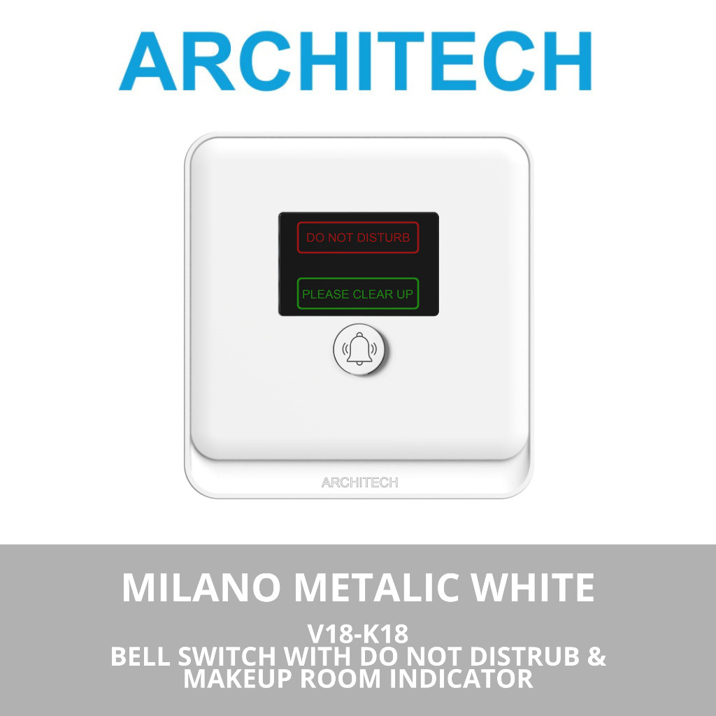 (Arch DIY) ARCHITECH MILANO SAND WHITE V18-K18 Sakelar - Saklar DND Indikator