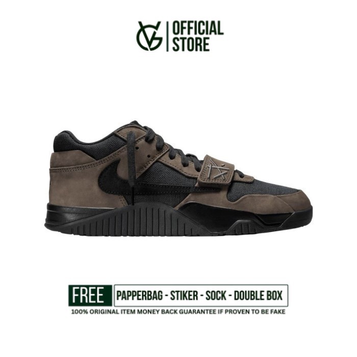 Sepatu Sneakers Nike Travis Scott Air Jordan Jumpman Jack TR Dark Mocha Original Authentic Unisex