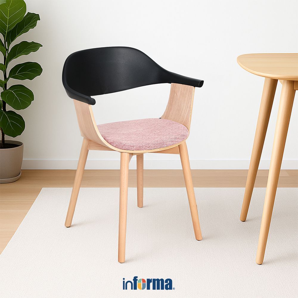Informa Sorai Kursi Natural - Pink Kursi Santai Kursi Minimalis Kursi Modern Kursi Rumah