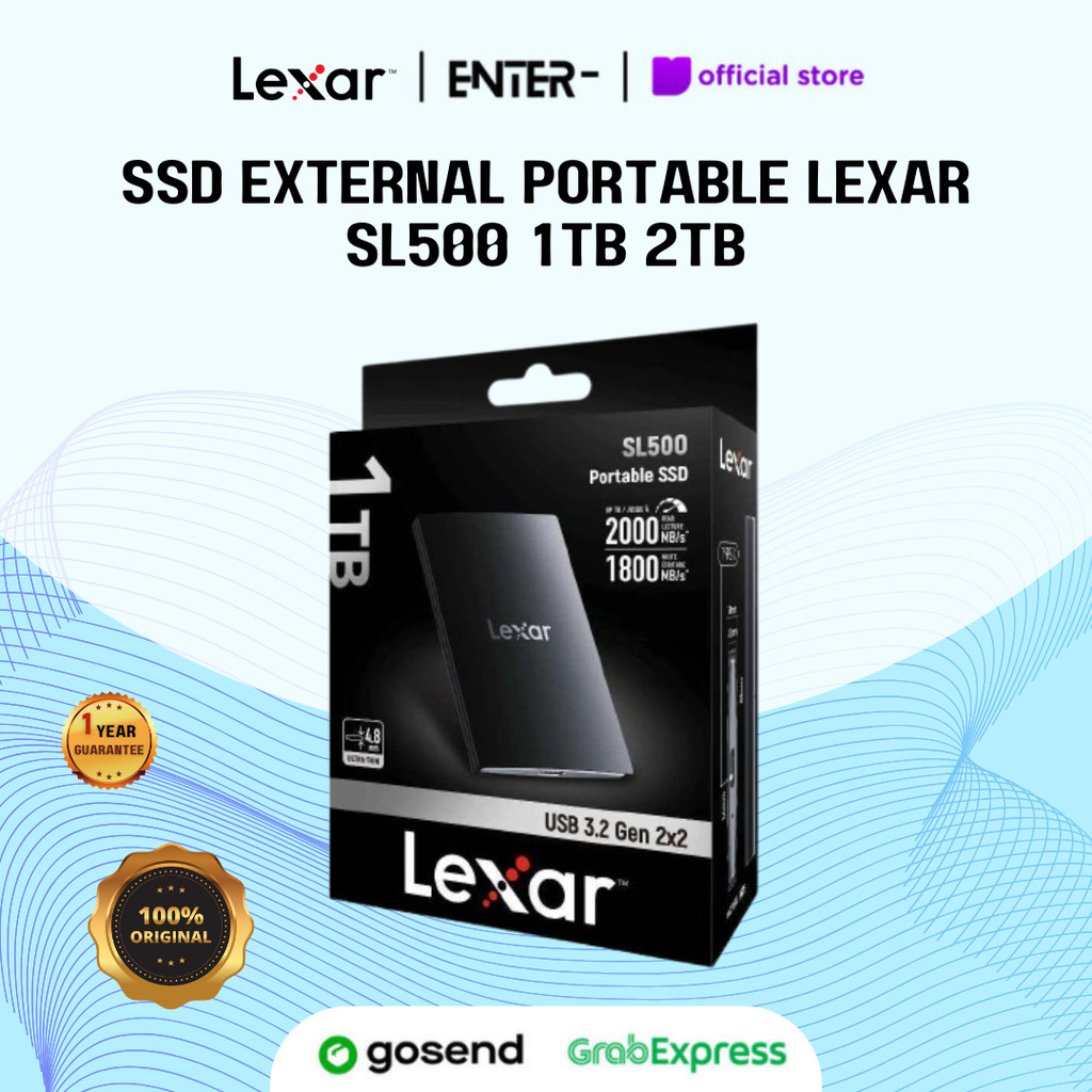 SSD External Portable Lexar SL500 1TB 2TB