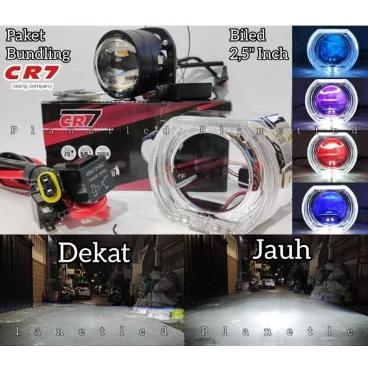 paket 2 lampu biled CR7