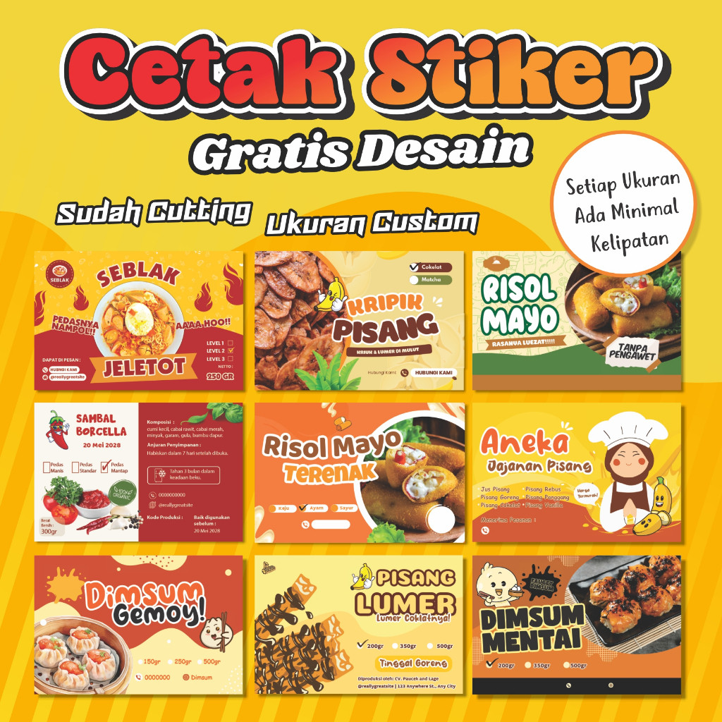 STIKER/STIKER CUSTOM/LABEL/STIKER KEMASAN/STIKER KEMASAN MAKANAN/LABEL MAKANAN/LABEL MINUMAN/STIKER 