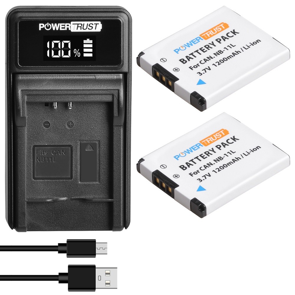 NB-11L 11LH Battery and Fast USB arger for Canon PowerShot Elph 110/130/150 IS/190 IS/350 HS,A2600 I