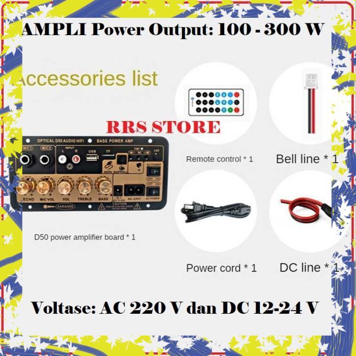 AMPLI 100-300 Audio Amplifier Karaoke Bluetooth with Optical Fiber-D50
