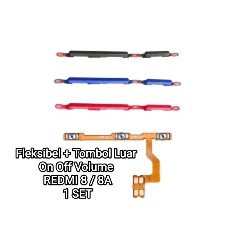 Flexibel + Tombol On Off Redmi 8 Redmi 8A Redmi 8A Pro Fleksibel Tombol On Off Volume Full Set