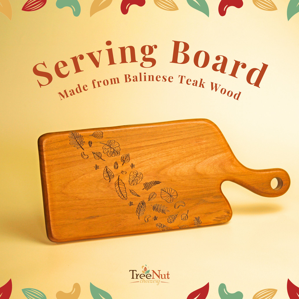 Papan Saji - Talenan Kayu Jati Ukir – Engraved Teak Serving Board Artisan Bali | TreeNut Cheezery