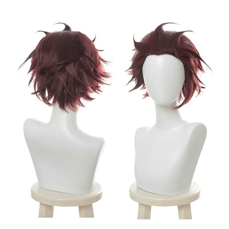 Rambut Palsu Demon Slayer Cosplay Wig Demon Slayer Kamado Tanjirou