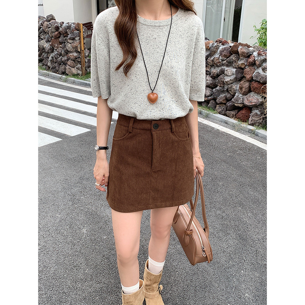 NALII    COD Rok mini model A-line korduroi retro