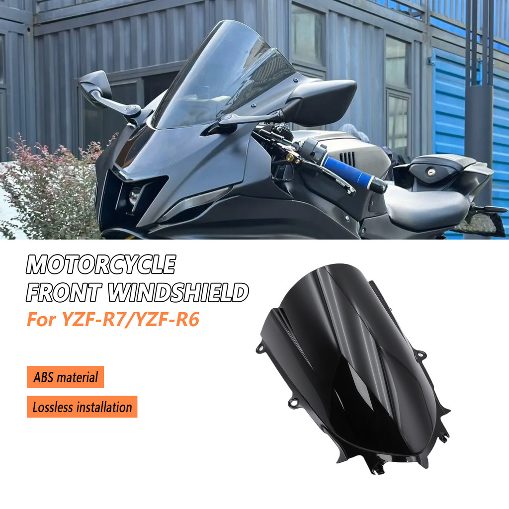 For Yamaha YZFR6 YZFR7 YZF-R6 2017-2024 YZF-R7 2021-2024 Motorcycle Windshield Racing Sports Deflect