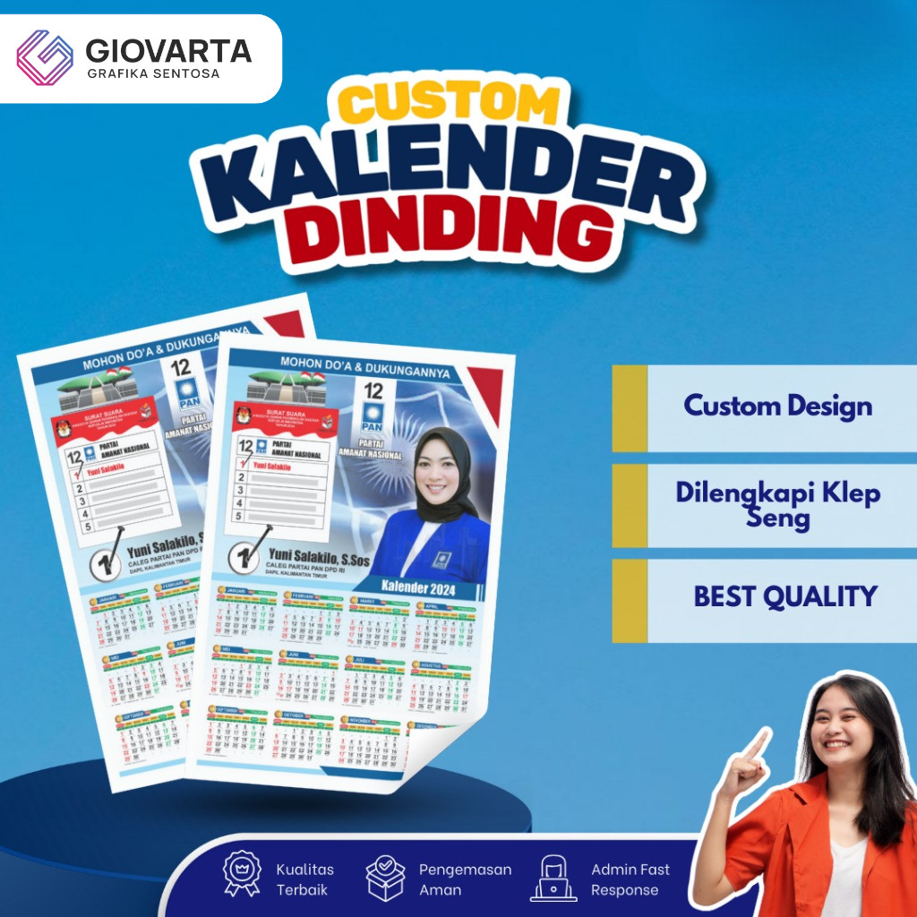 Kalender Dinding 2026 Custom A3+ Art Paper