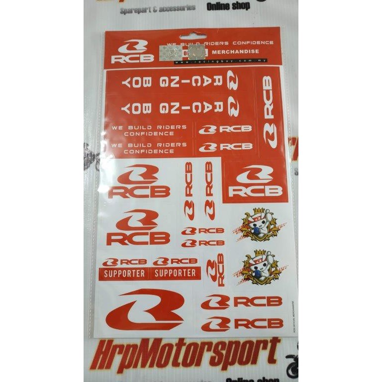 STIKER RACING BOY RCB - STICKER RCB RACING BOY