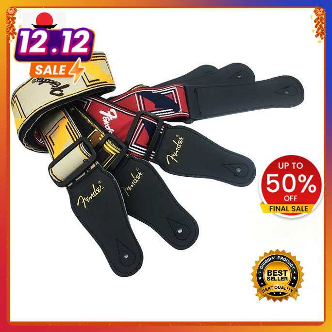 Strap Gitar Fender / Sabuk Gitar Elektrik Akustik Original Import