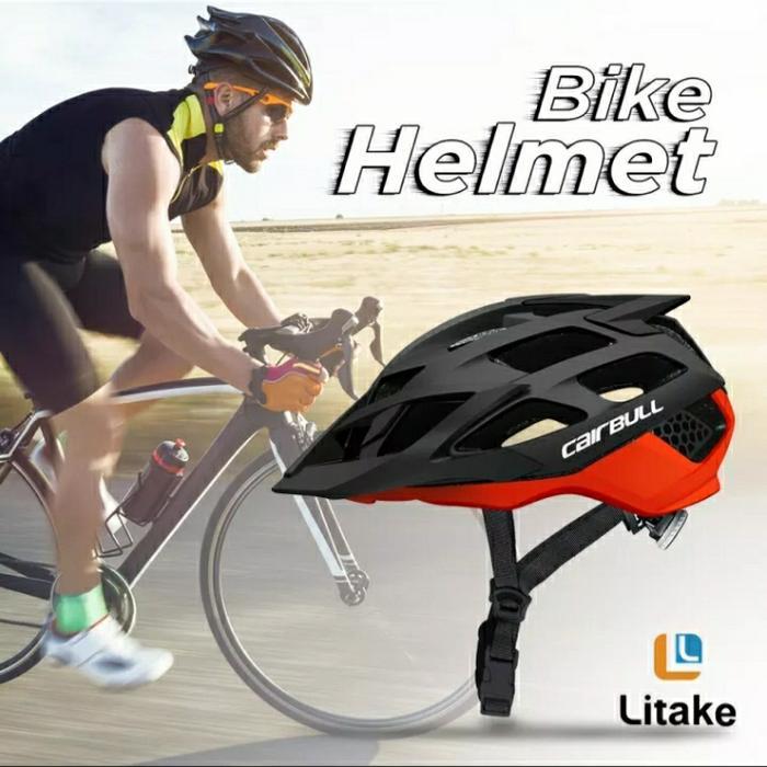 Helm Sepeda Cairbull Allride CB12 Roadbike MTB Enduro Helmet Cycling - Black red