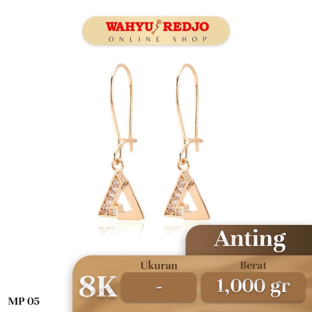 Anting-Anting Emas Gondel Segitiga 8K Wahyu Redjo AN-8K-30009802