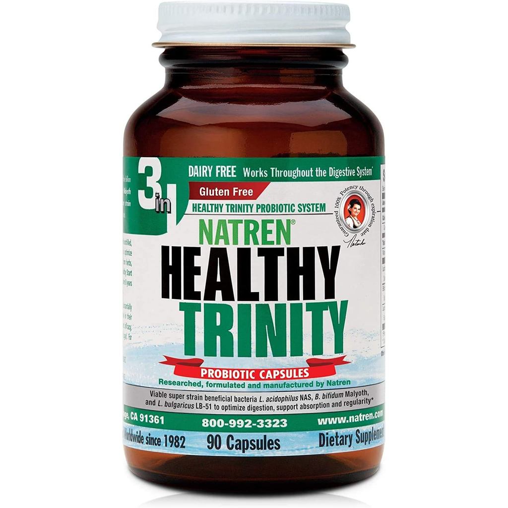 NatrenHealthyTrinityProbioticsSupplement-90DairyandGlutenFreeGelCapsules-ImproveGutandDigestiveHealt