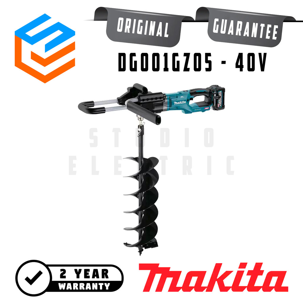 Makita Cordless Baterai Earth Auger Hole Digger Mesin Bor Lubang Tanah 40V + Unit Only + Accessory -