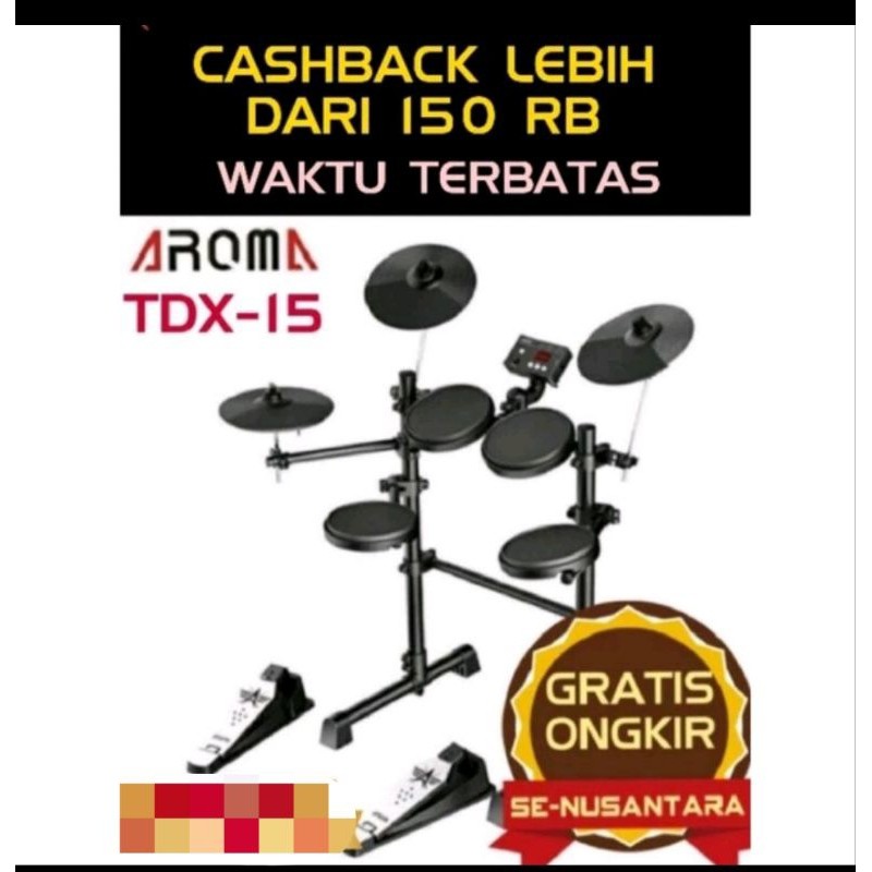( paket aroma tdx15 ) Drum Electric AROMA TDX-15 tdx 15 TERLARIS TERMURAH