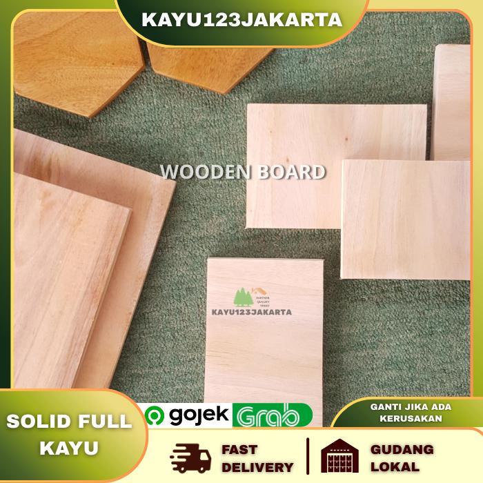 Wooden Board 10x15x1,5 cm Papan Kayu Nampan Kayu Alas Kayu WB-14 Bahan Mahoni Meranti Jati Kamper Fi