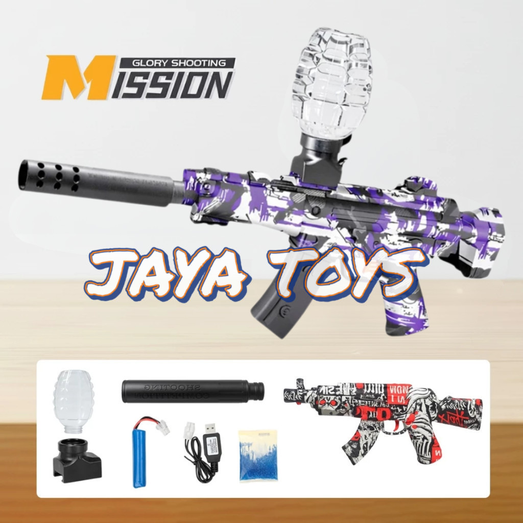 MP5 Hydrogel Gun Mainan Senapan Tembak Bola Air Elektrik Rechargeable Gel Blaster Anak