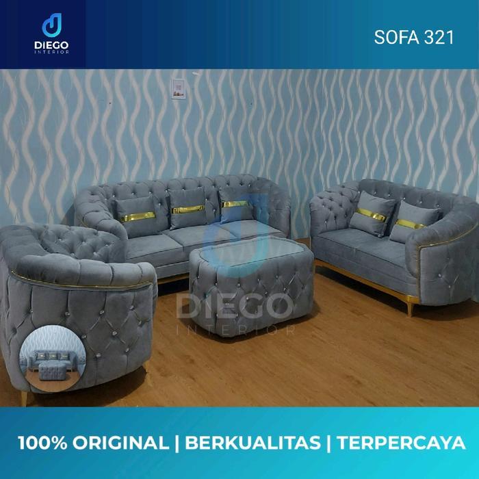 Sofa Sultan Aloha 321 + meja Sofa Minimalis Sofa Turky Free Bantal