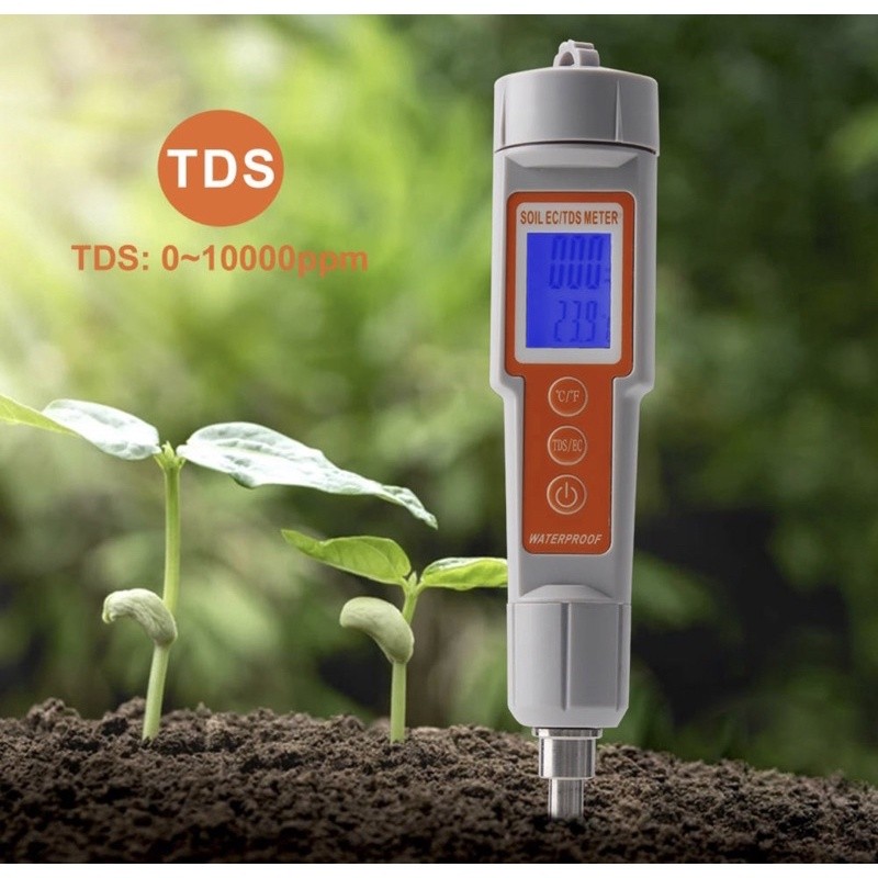 Alat Ukur Kualitas Tanah 3in1 TDS EC Temp Meter Digital Cek Kesuburan Tanah Tanaman Hidroponik

