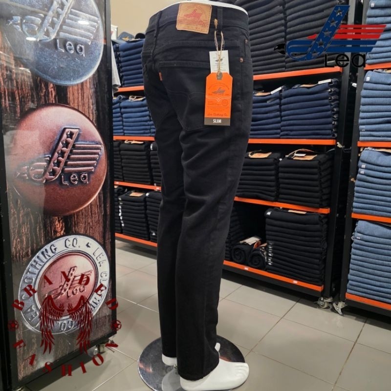 7.7 LEA JEANS CELANA PANJANG SLIMFIT NON STRETCH 603.84.32.01 HITAM