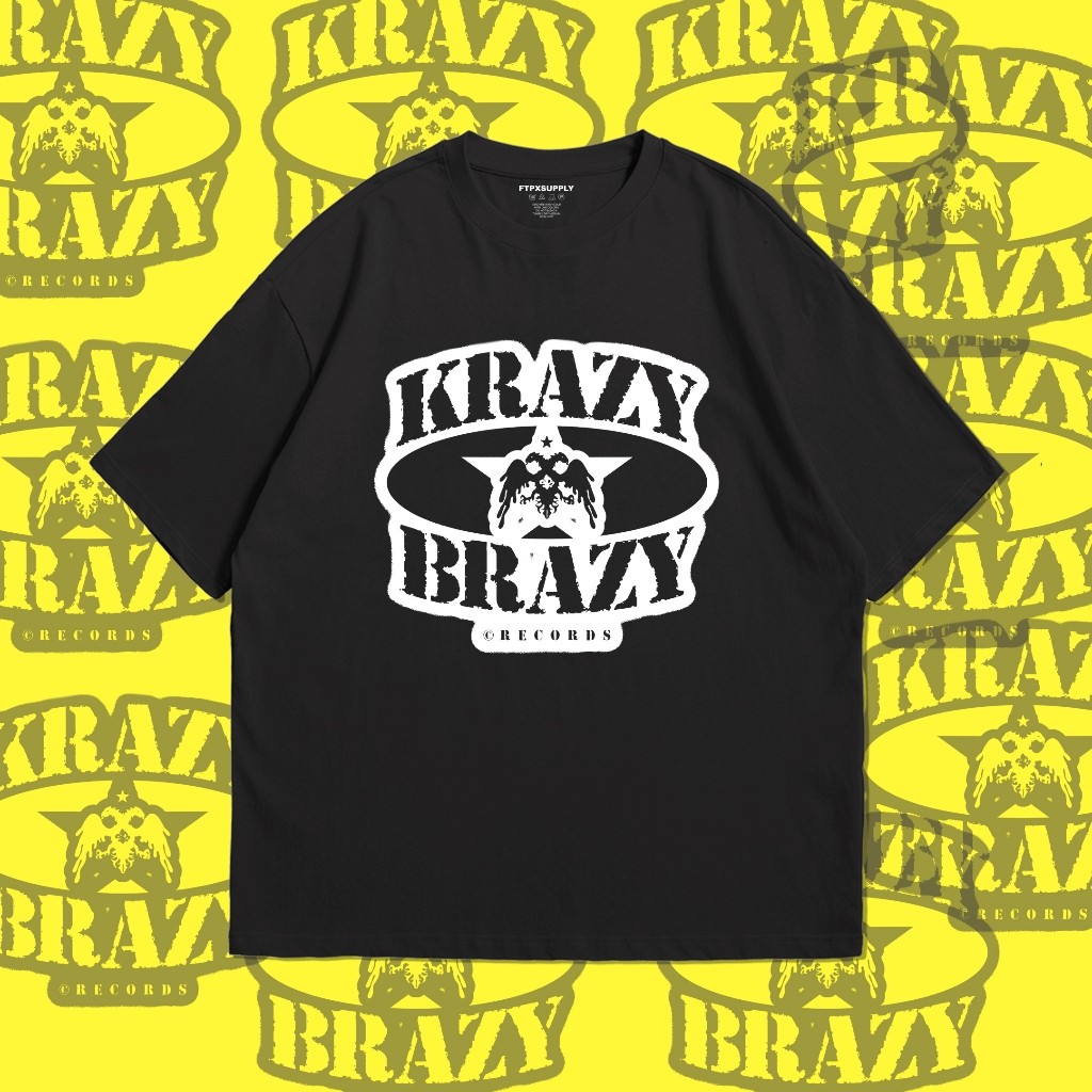 FTP - T-shirt Krazy Brazy Record  Unofficial | Kaos Krazy Brazy Merchandise / KAOS FTPXSUPPLY / KAOS
