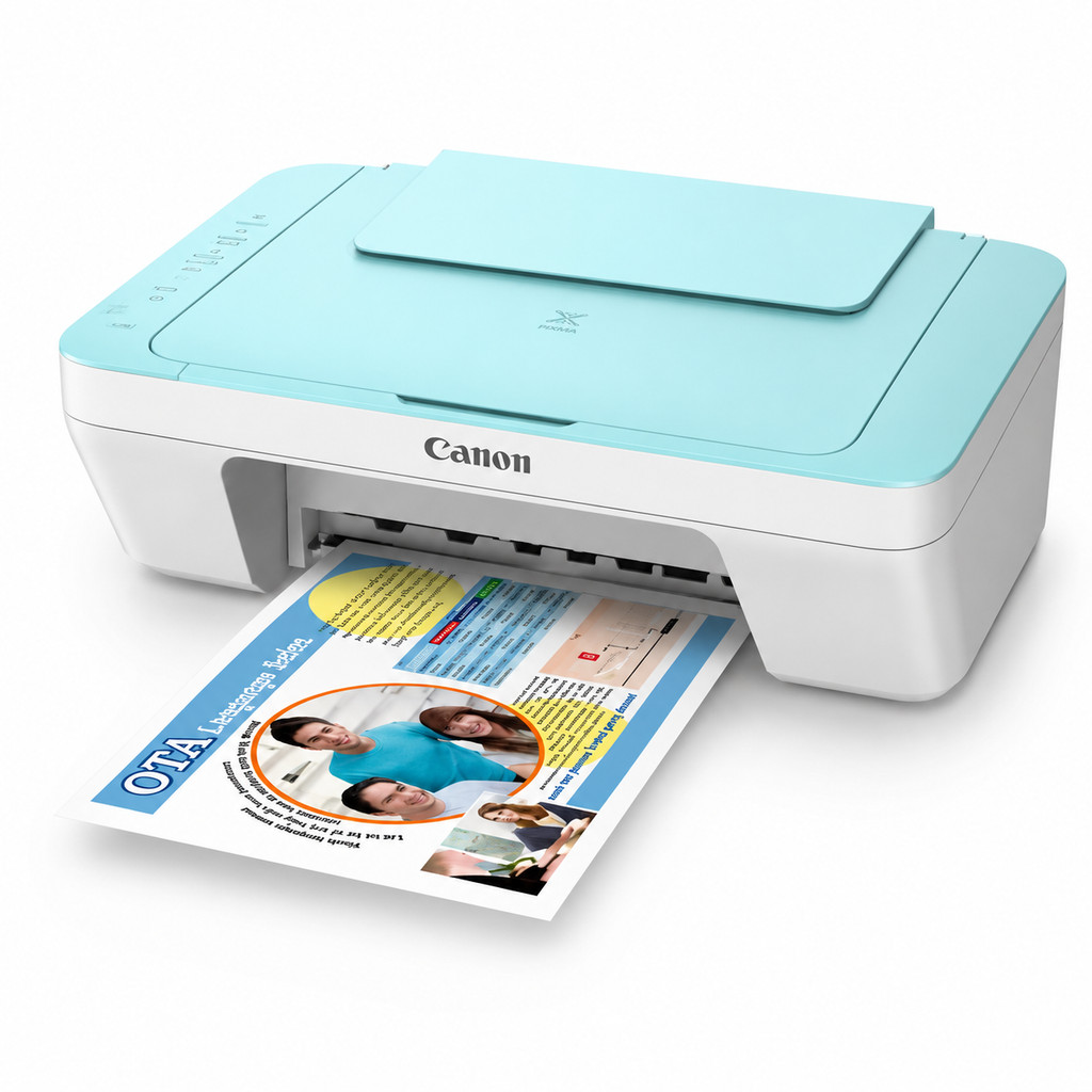 FixPrint Printer PIXMA Canon E470 Green Hijau  All In One WIFI Multifunctions MG2570S Scan Copy Prin