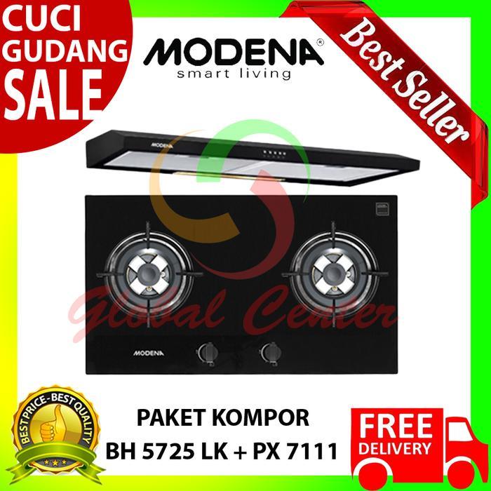PAKET KOMPOR TANAM MODENA BH 5725 LK & COOKER HOOD PX 7111