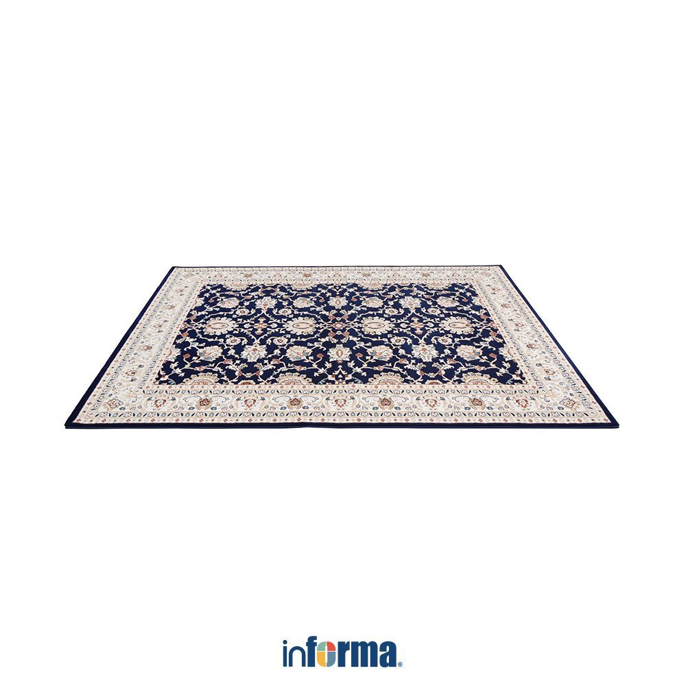 Informa 160x220 cm Genesis Karpet - Biru Navy Alas Lantai Dekoratif Rug Permadani Karpet Rumah