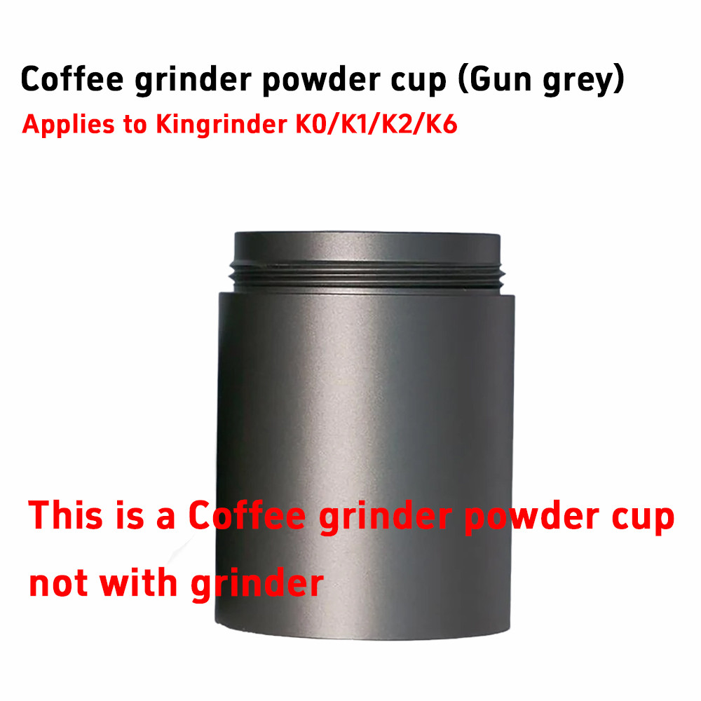 Kingrinder New 1pc  K1/K2/K6 48mm stainless steel Powder Bottle (container for ground coffee)