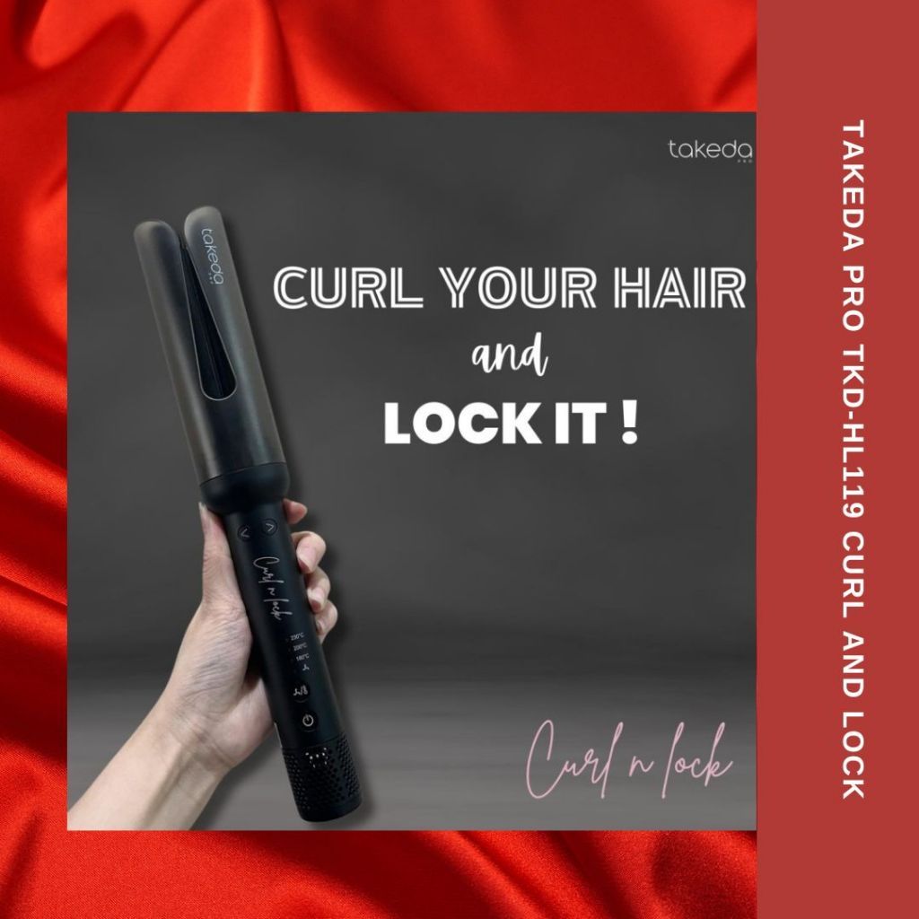 Catok Takeda Pro TKD-HL119 Curl and Lock - Catok Curly Otomatis - Takeda Curly