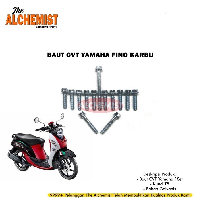 Baut CVT Fino Karburator / Baud Cover CVT Yamaha Fino Karbu Fullset