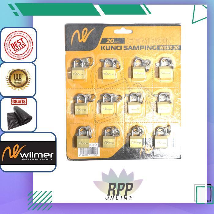 WILMER Gembok Kuning Samping 20 - Gembok Kuning Kunci Samping Gembok Mini Gembok Koper Wilmer