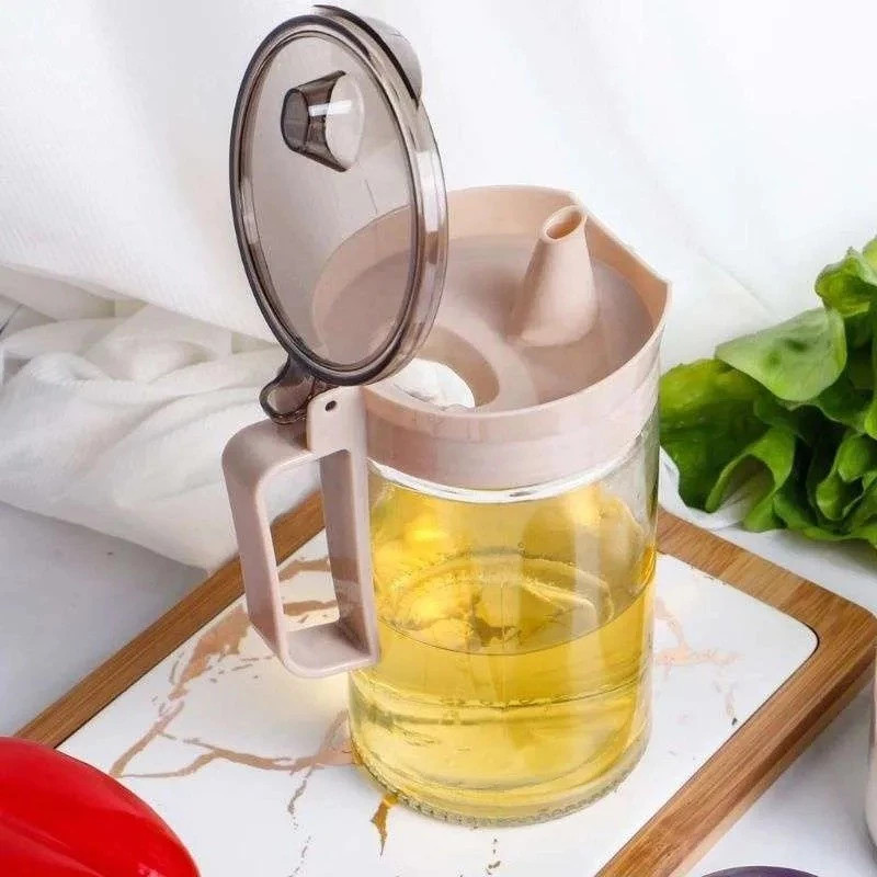 Glass Oil Pot Single Maiden 580Ml Tempat Minyak Bahan Kaca Olive Oil Pot
