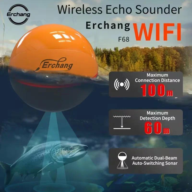 Erchang F68 WIFI Fish Finder 100M Wireless Fishing Sounder Echo Sounder Detect Finder fishing for La