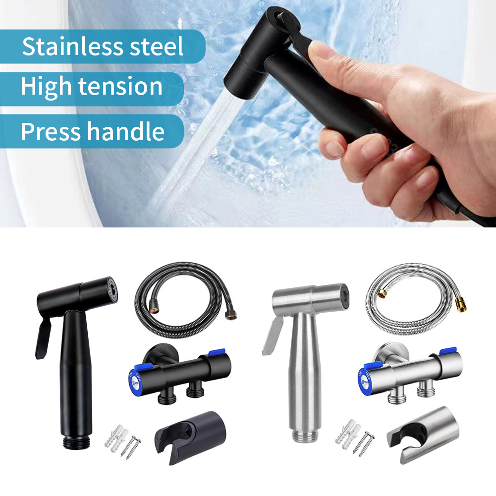 Pemegang Penyimpanan Kamar Mandi Semprotan Bidet Stainless Steel Tekanan Tinggi
