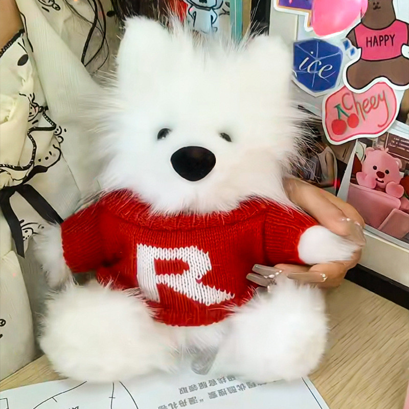 Buatan Tangan diy Boneka Plush Anjing Samoyed Kit DIY Boneka Kartun Anak Anjing Lucu