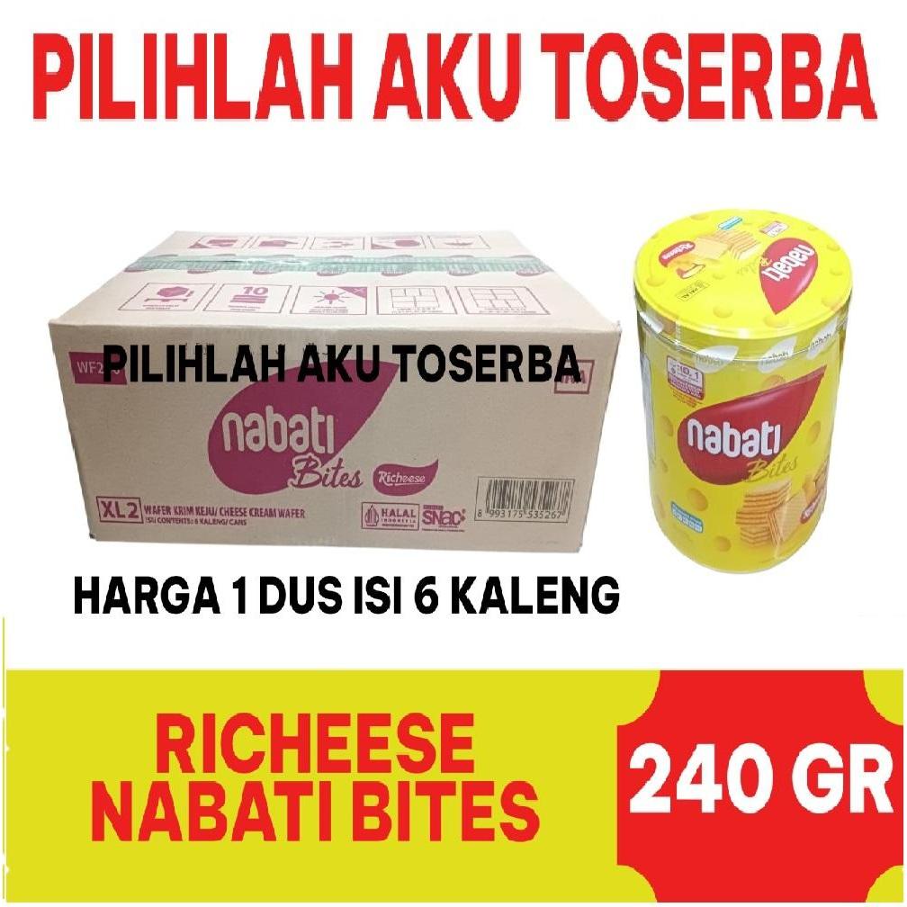 Richeese Nabati Wafer Keju 240 gr Kaleng - ( HARGA 1 DUS )