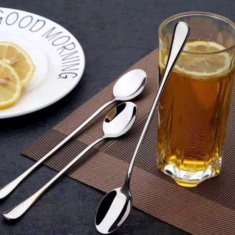 Sendok Teh Stainless / Sendok Teh Korea Gagang Panjang / Sendok Stainless Steel Tebal