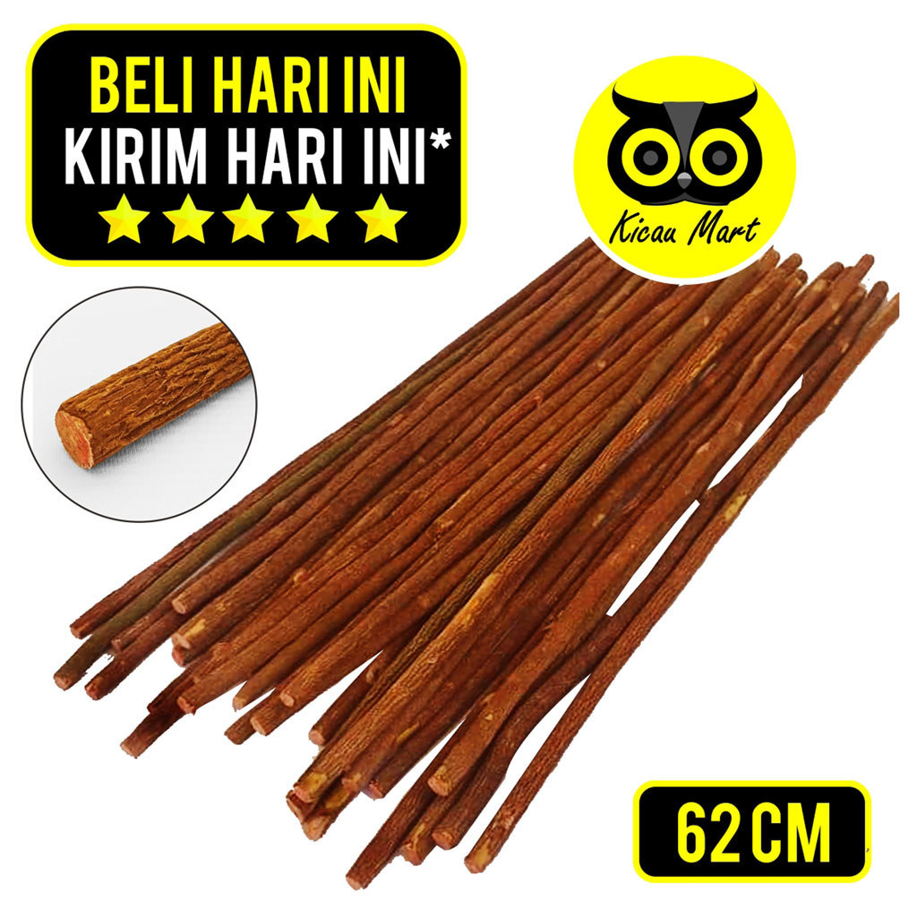 KICAU MART Tangkringan Kayu Tetehan Asem Jawa Grade B Tangkringan Sangkar Kandang Burung Kacer Anis 