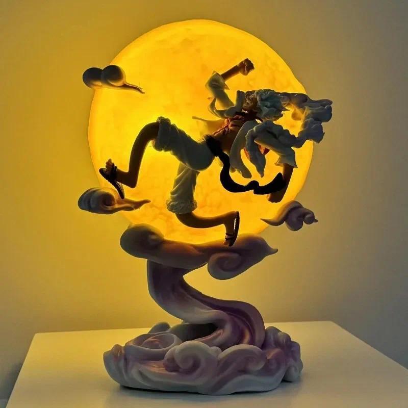 ROMA'c STORE One Piece Anime Figures Nika Sun God 5 Gear Luffy Flying To The Moon Model GK Statue Gl