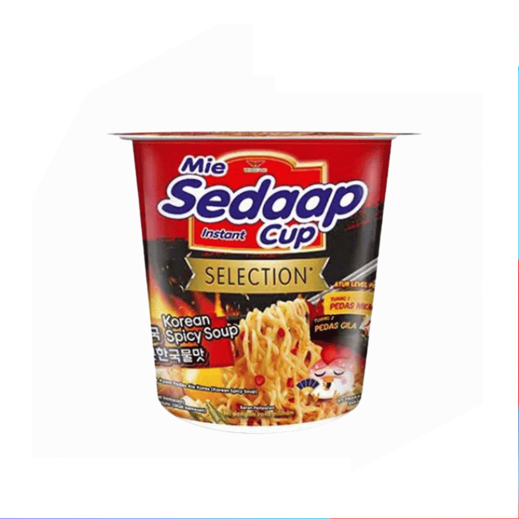 [UniGrosir] Mie Sedaap SEDAP CUP Mi Kuah Korean Spicy 75 gr Soup Noodles